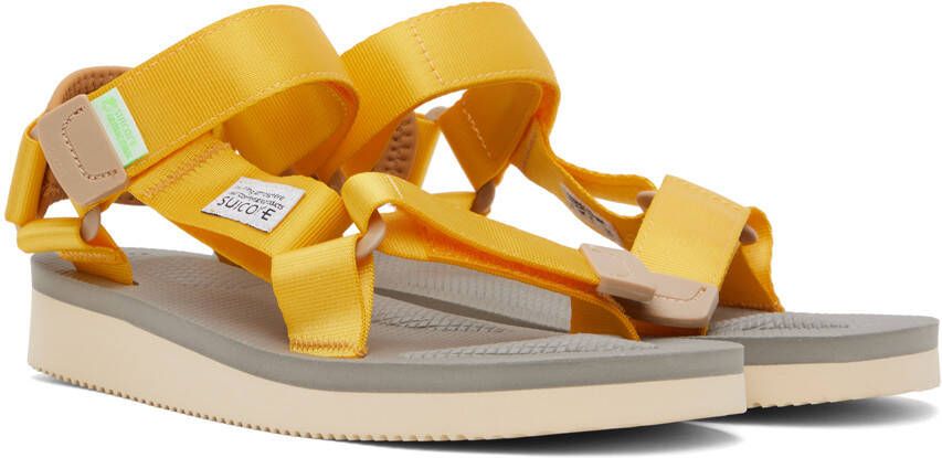 Suicoke Yellow & Beige DEPA-Cab Sandals