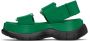 SUNNEI SSENSE Exclusive Green Platform Sandals - Thumbnail 3