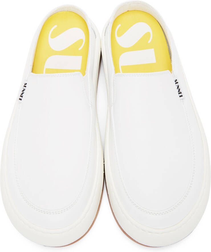 SUNNEI White Leather Dreamy Sabot Sneakers