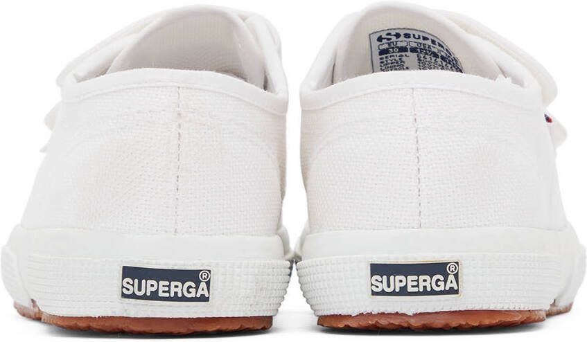 Superga Kids White Classic Velcro Sneakers