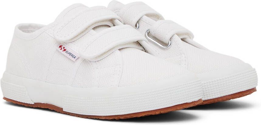 Superga Kids White Classic Velcro Sneakers