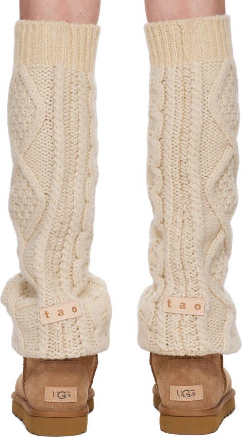 tao Brown & Beige Ugg Edition Cable Knit Boots