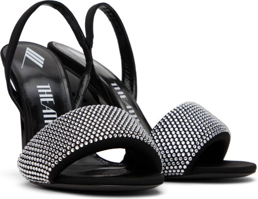 The Attico Black Rem Heeled Sandals