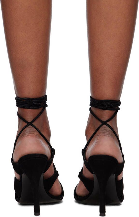 The Attico Black Renèe Heeled Sandals