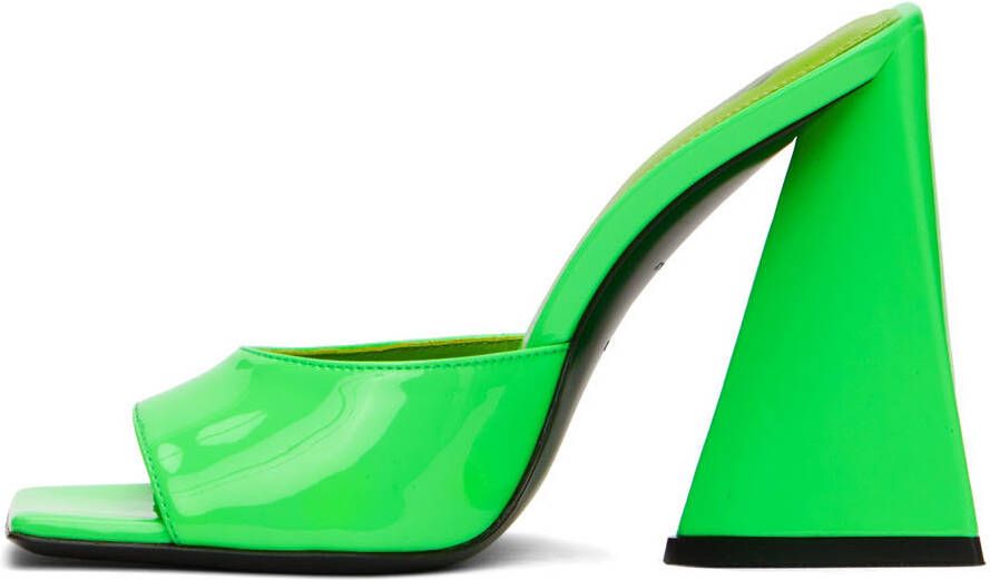 The Attico Green Devon Heeled Sandals