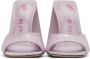 The Attico Pink Leather Devon Heeled Sandals - Thumbnail 2