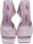 The Attico Pink Leather Devon Heeled Sandals - Thumbnail 5
