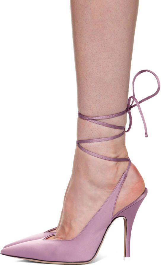 The Attico Pink Venus Slingback Heels