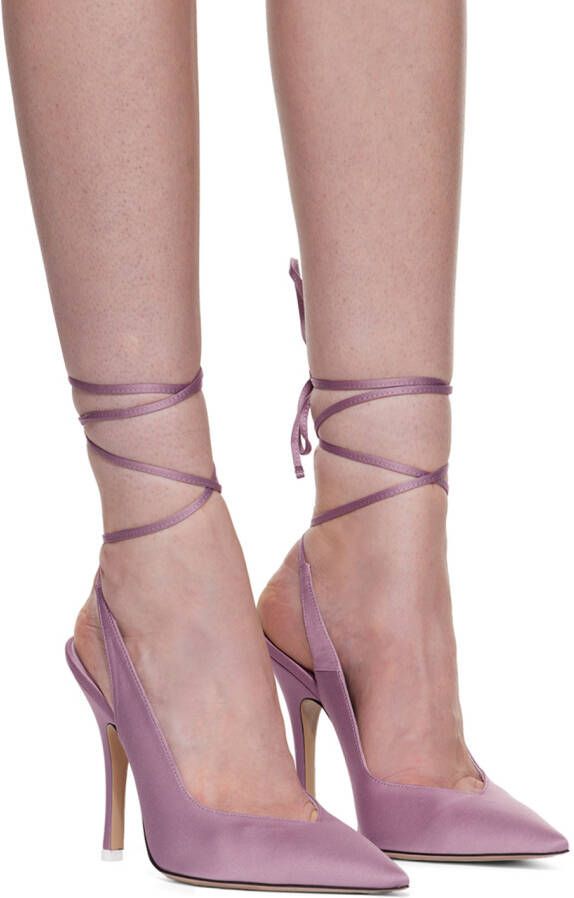 The Attico Pink Venus Slingback Heels