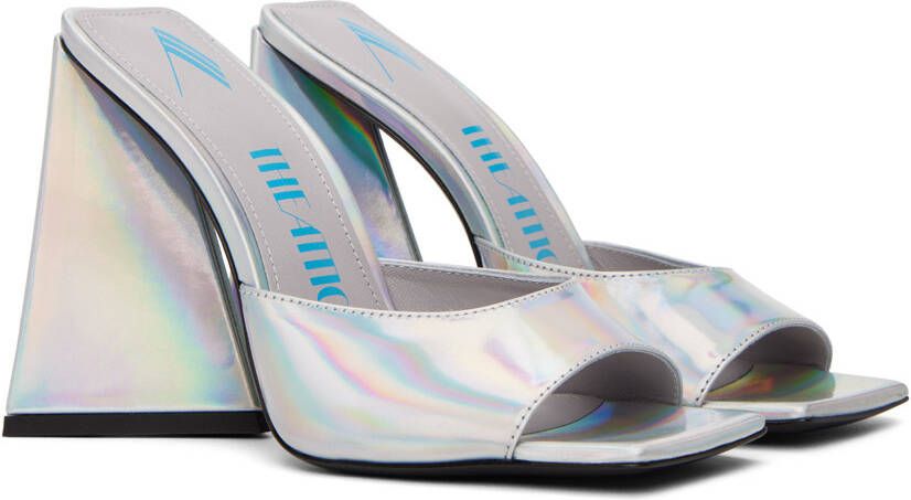 The Attico Silver Devon Heeled Sandals