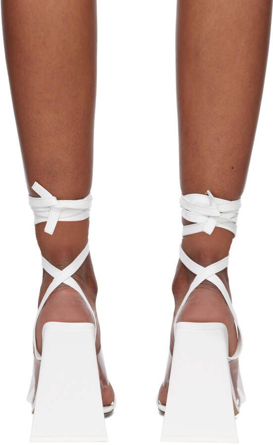 The Attico White Isa Heeled Sandals