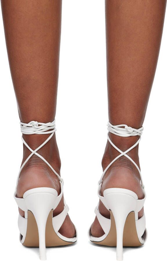 The Attico White Renèe Heeled Sandals