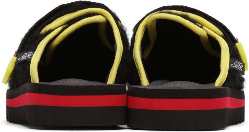 The Elder Statesman Black Suicoke Edition Dyed Zavo Sandals