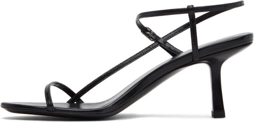 The Row Black Bare Heeled Sandals