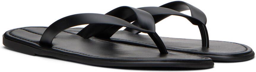 The Row Black Beach Sandals