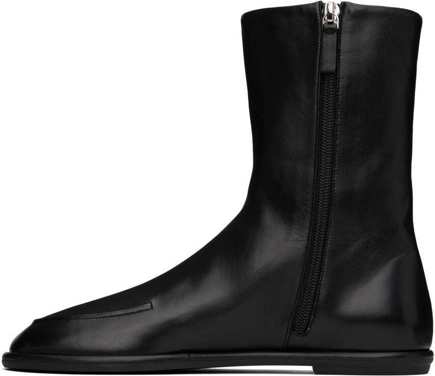 The Row Black Canal Ankle Boots
