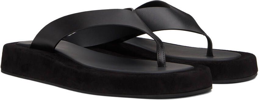 The Row Black Ginza Sandals