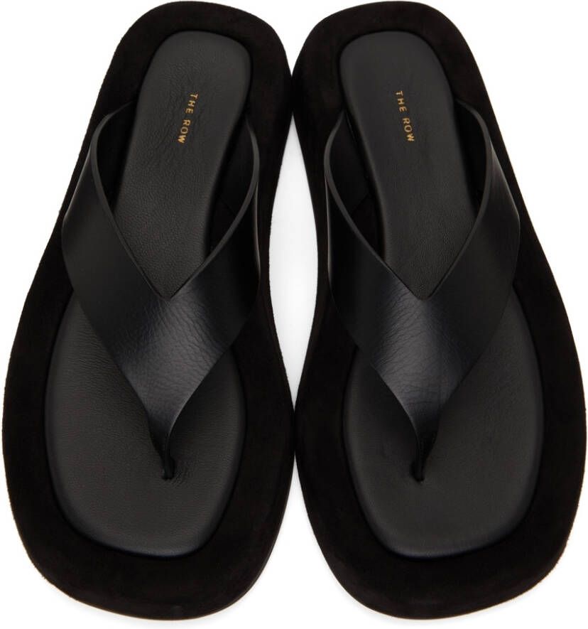 The Row Black Ginza Sandals