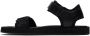 The Row Black Hook And Loop Flat Sandals - Thumbnail 3