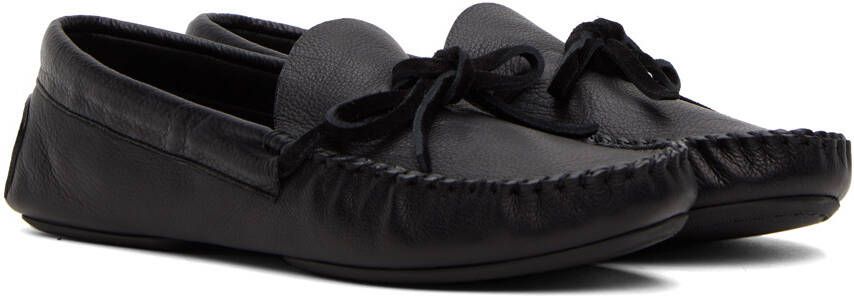 The Row Black Lucca Loafers