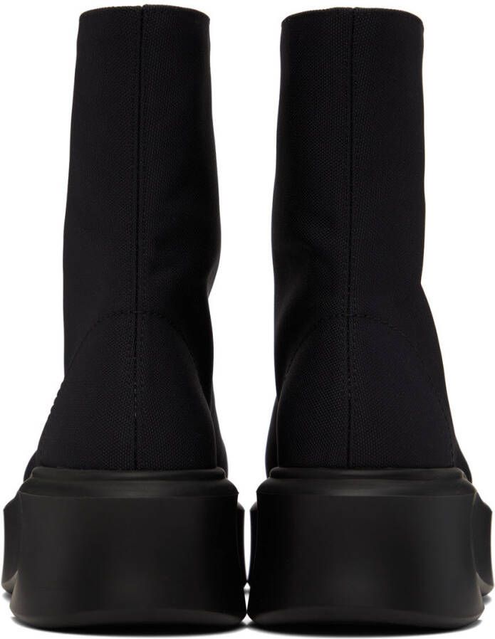The Row Black Nylon Zipped Boots