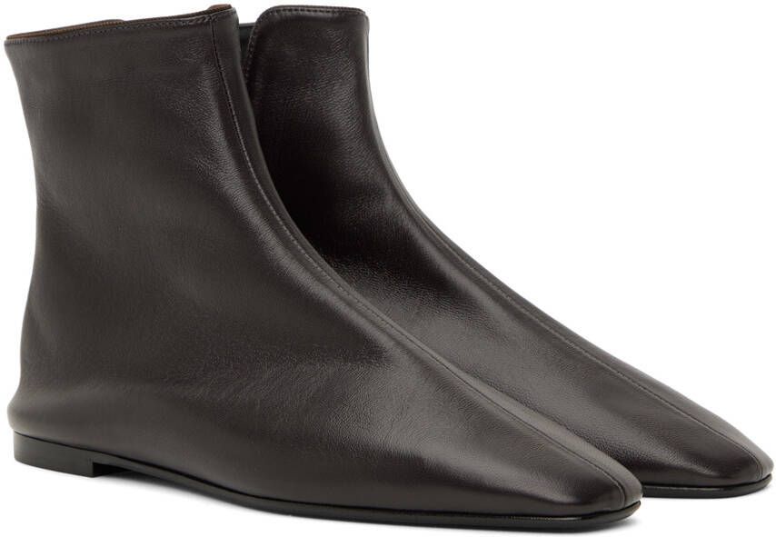 The Row Brown Ava Boots