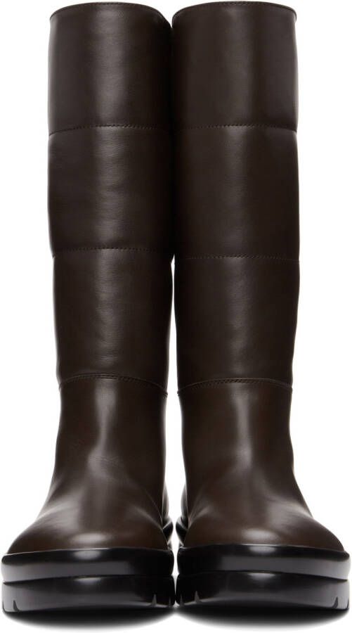 The Row Brown Billie Puffy Boots
