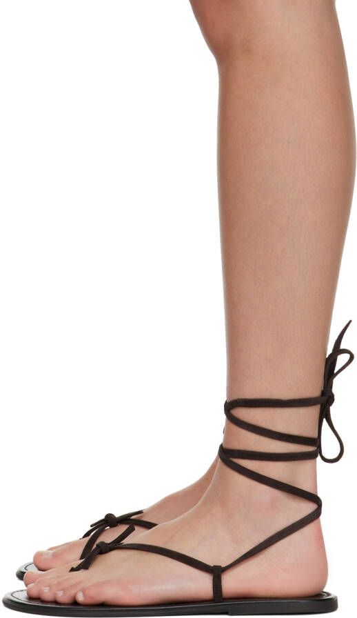 The Row Brown Knot Flat Sandals