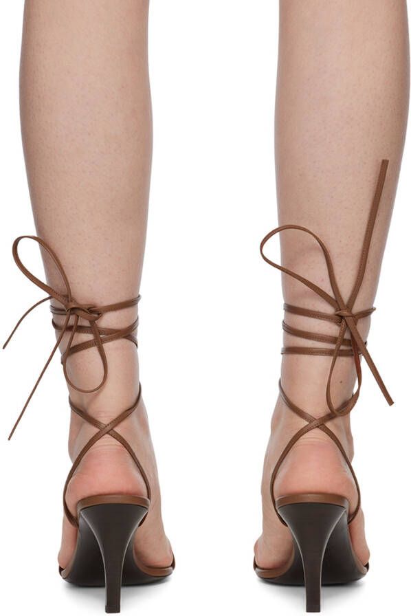 The Row Brown Maude Heeled Sandals