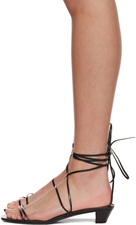 The Row Brown Strap Heeled Sandals