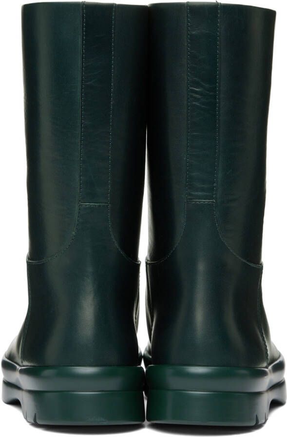 The Row Green Billie Low Boots