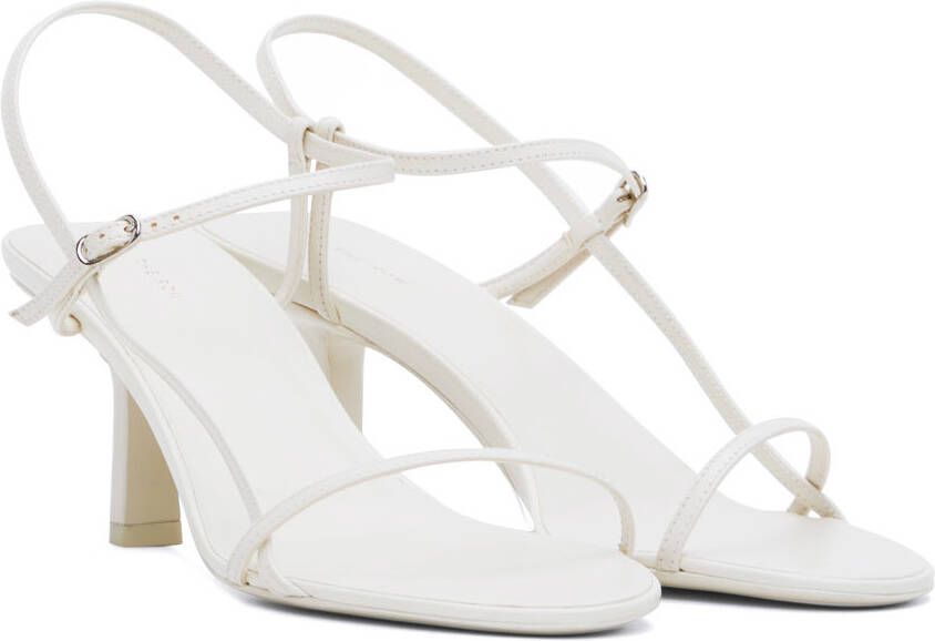 The Row Off-White Bare Heeled Sandals