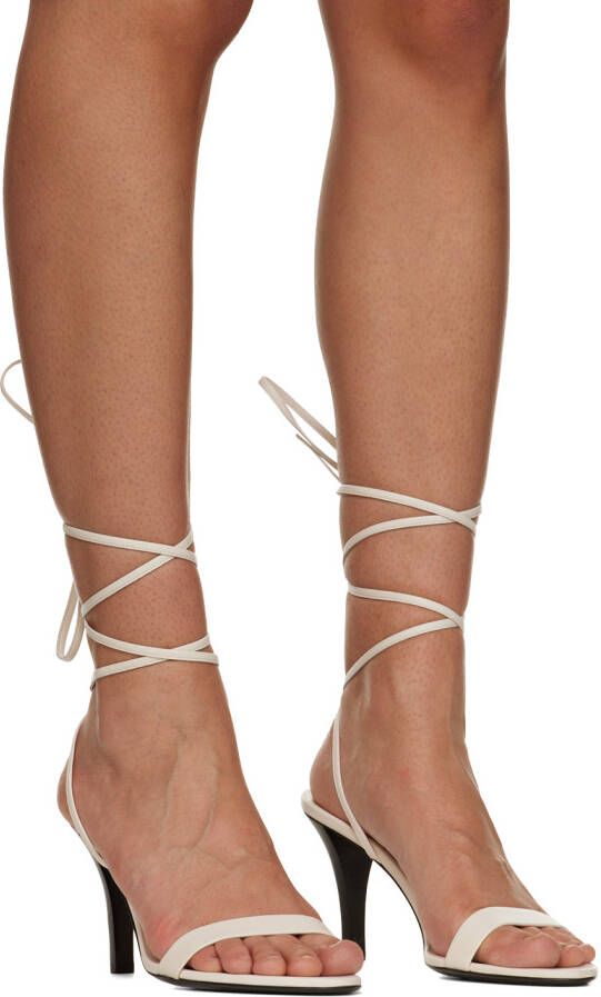 The Row Off-White Maud Heeled Sandals