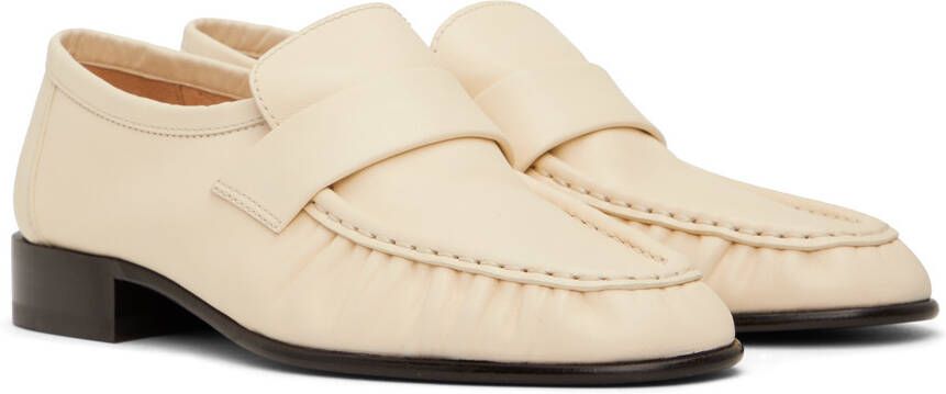The Row Off-White Soft Loafers