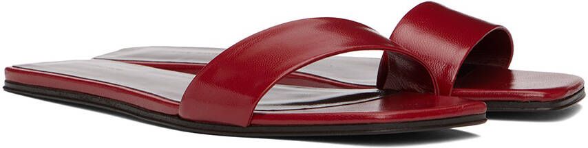 The Row Red Chocolate Sandals