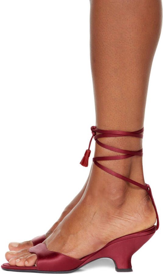 The Row Red Wedge Heeled Sandals