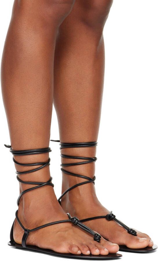 The Row SSENSE Exclusive Black Knots Sandals