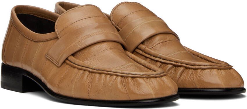 The Row Tan Soft Loafers