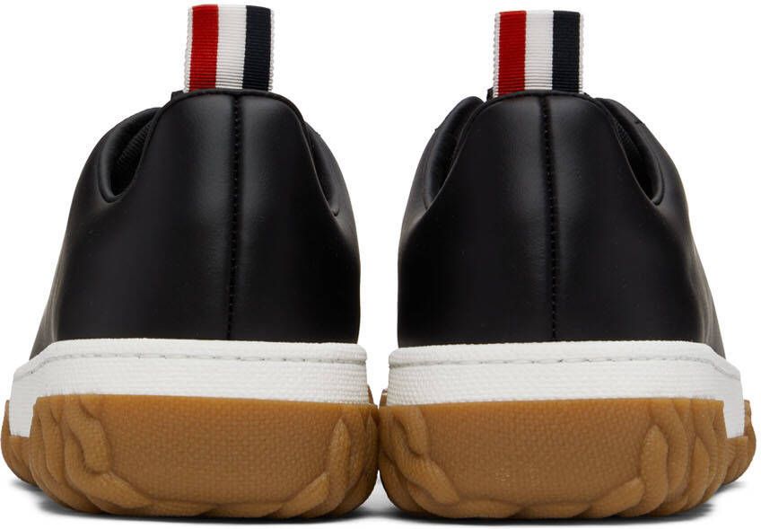 Thom Browne Black Cable Knit Court Sneakers