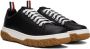 Thom Browne Black Cable Knit Court Sneakers - Thumbnail 4