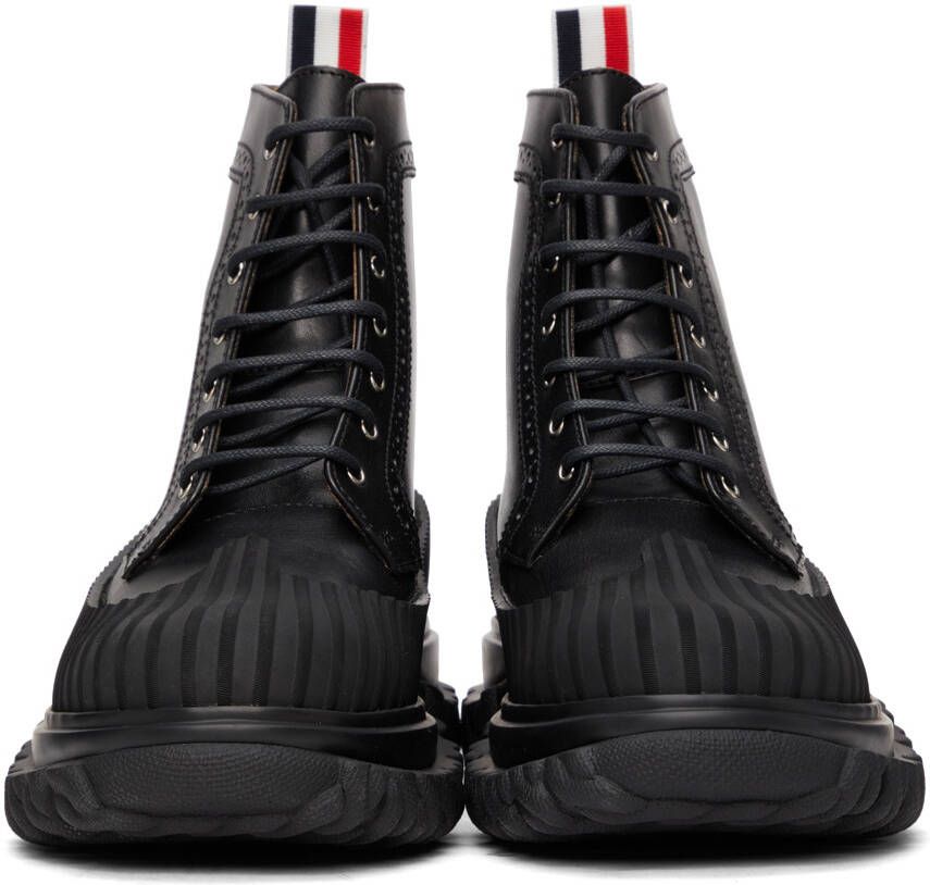 Thom Browne Black Longwing Duck Lace-Up Boots