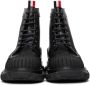 Thom Browne Black Longwing Duck Lace-Up Boots - Thumbnail 2