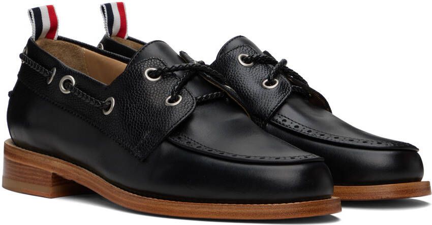 Thom Browne Black Perforated Loafers