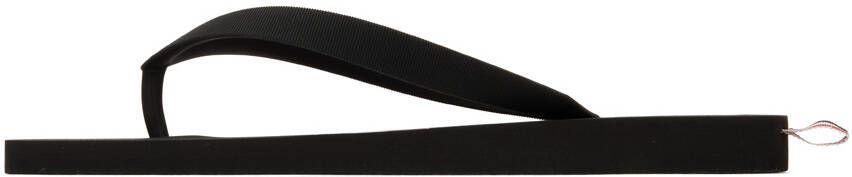 Thom Browne Black RWB Stripe Flip-Flops