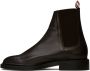 Thom Browne Brown Classic Chelsea Boots - Thumbnail 3
