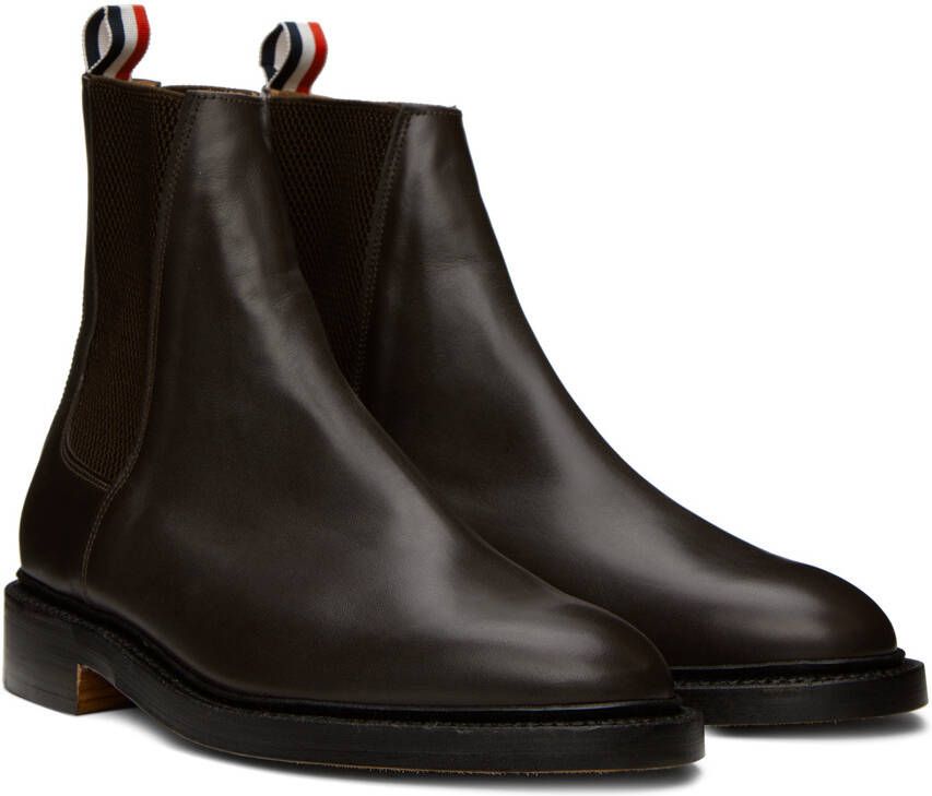 Thom Browne Brown Classic Chelsea Boots