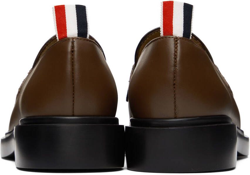Thom Browne Brown Penny Loafers