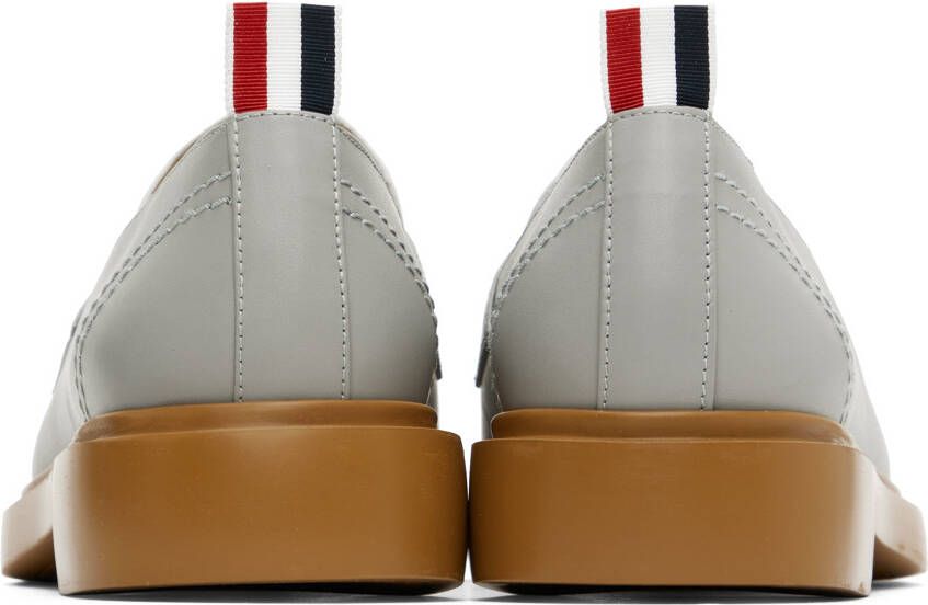 Thom Browne Gray & White Lightweight Penny Loafers