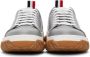 Thom Browne Grey Cable Knit Sole Court Sneakers - Thumbnail 2