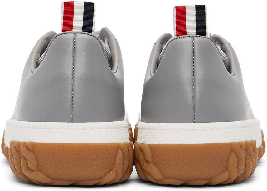 Thom Browne Grey Cable Knit Sole Court Sneakers